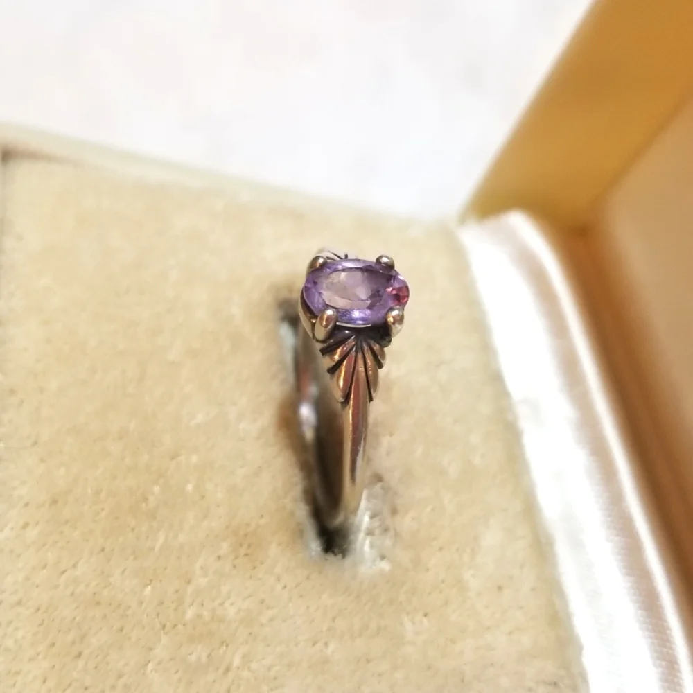 KABANA VTG Designer signed Amethyst Sterling Silver Ring - Picture 5 of 8